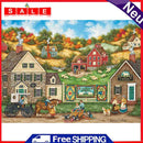 5D DIY Full Drill Diamond Painting Village View Cross Stitch Needlework Round Rh