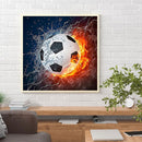 Football Water And Fire Diamond Painting Kits Full Round Drill Home Wall Decor