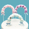 Wedding Soft Cake Flags Cloud Balloon Cake Topper Baby Shower Pompom Cloud