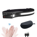 2x LED COB Headlamp Flashlight Running Camping Rechargeable Waterproof Head