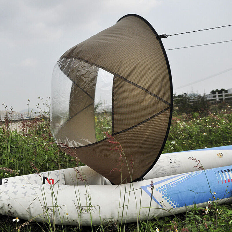 Foldable Kayak Boat Wind Sail Surfing Kayak Downwind Wind Paddle (Grey) Newly