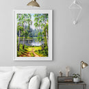 Paint By Numbers Kit DIY Forest Trail Hand Painted on Canvas Colouring Oil Art