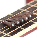 6pcs/set Guitar Rosewood Bridge Pins with Peg Puller for Acoustic Guitar