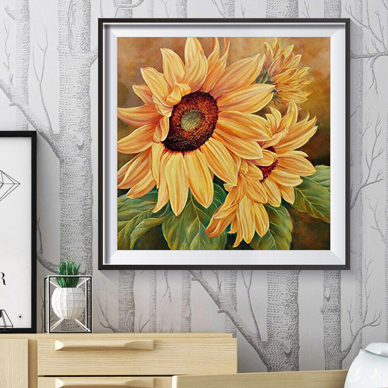 5D DIY Full Drill Diamond Painting Sunflower Cross Stitch Embroidery Craft Newly