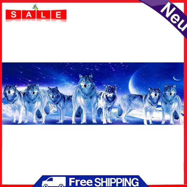 Diamond Painting DIY Star Wolves Mosaic 5D Full Round Drill Kit Wall Decorations
