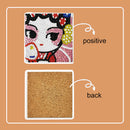 DIY Diamond Painting Kit Coaster Ceramics Insulation Cartoon Pad (Female)