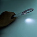10x Pull-out Portable Reading Magnifier Glass+LED Jewelry Loupe Tool (Gray)