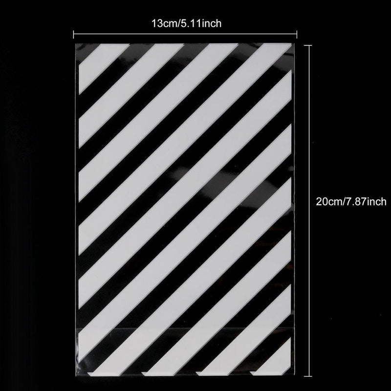 White Candy Gift Party Cookie Package Bake Wrapping Cellophane Bag Dot Stripe