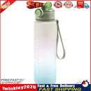 1000ML Plastic Water Bottle with Handle One-button Lock Space Cup (Green) Newly