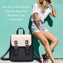 Fashion PU Leather Flap Women Shoulder Bags Multi-Function Casual Mini Backpack