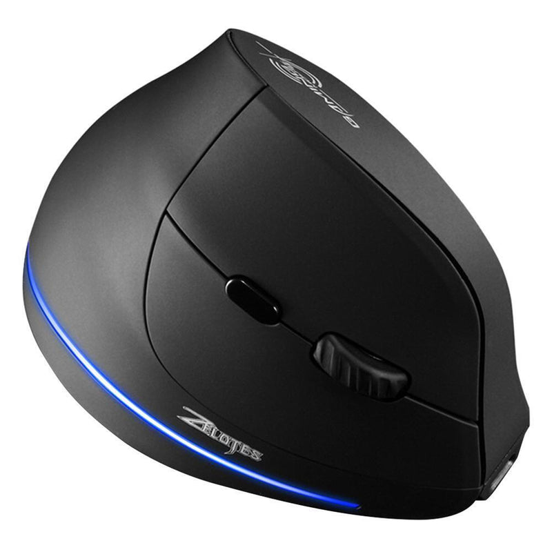 ZELOTES F-35 Wireless Rechargeable 2400 DPI Adjustable Optical Vertical Mouse