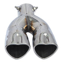 Dual Exhaust Tip Bolt-on Heart Edge Stainless Steel Tailpipe Tip 2.5 inch I