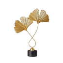 Luxury Crafts Background Decor Metal Ornaments Ginkgo Leaf Table Decoration