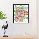 Cross-Stitch Kits Printed Canvas Tea Cake Embroidery DIY 14CT Stamp (J341)
