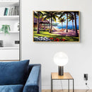 5D Full Square Drill Diamond Painting DIY Beach Coconut for Christmas Needlew