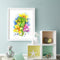 Animals in Flowers Partial Oil Paint By Numbers Kit DIY Wall Art Picture Craf