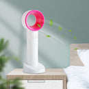 Portable Bladeless Fan Handheld Desktop Summer Travel Mini Cooler (White)