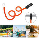 Elastic Kayak Paddle Leash with Safety Hook Coiled Lanyard Cord Canoe Tie R