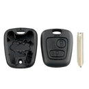 2 Buttons Remote Car Key Fob Case Blank Key Shell for Citroen Saxo Berlingo