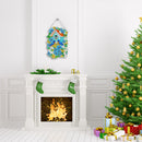 5D Diamond Rhinestone Christmas Flower Wreath Kit Hanging Home Door Wall De