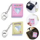 Color Hollow Love 16 Photos Keychain Card Holder Key Rings Mini Photo Album