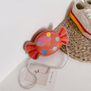 Cute Candy Crossbody Bag Girls Kids PU Shoulder Small Money Pouch (Orange)