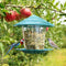 Plastic Gazebo Shape Bird Feeder Outdoor Hanging Clear Food Holder Container Box