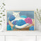 Cat Frameless Oil Paint by Numbers Kit Coloring on Canvas Handpainted Handicraft