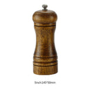 Ceramic Core Solid Wood Manual Grinder Salt Pepper Mill Spice Jar (5inch)