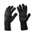 2pcs Outdoor Camping Barbecue Heat Resistance Silicone Gloves Oven Cooking Gl