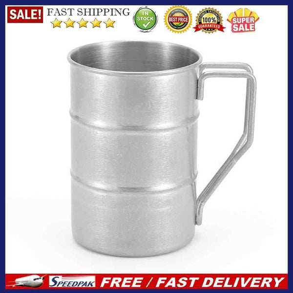 Outdoor Stainless Steel Cup Industrial Style Portable Travel Camping Retro Mug