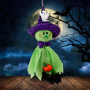 Halloween Horror Prop Straw Ghost Pumpkin Key Chain Pendant Decor (Green)