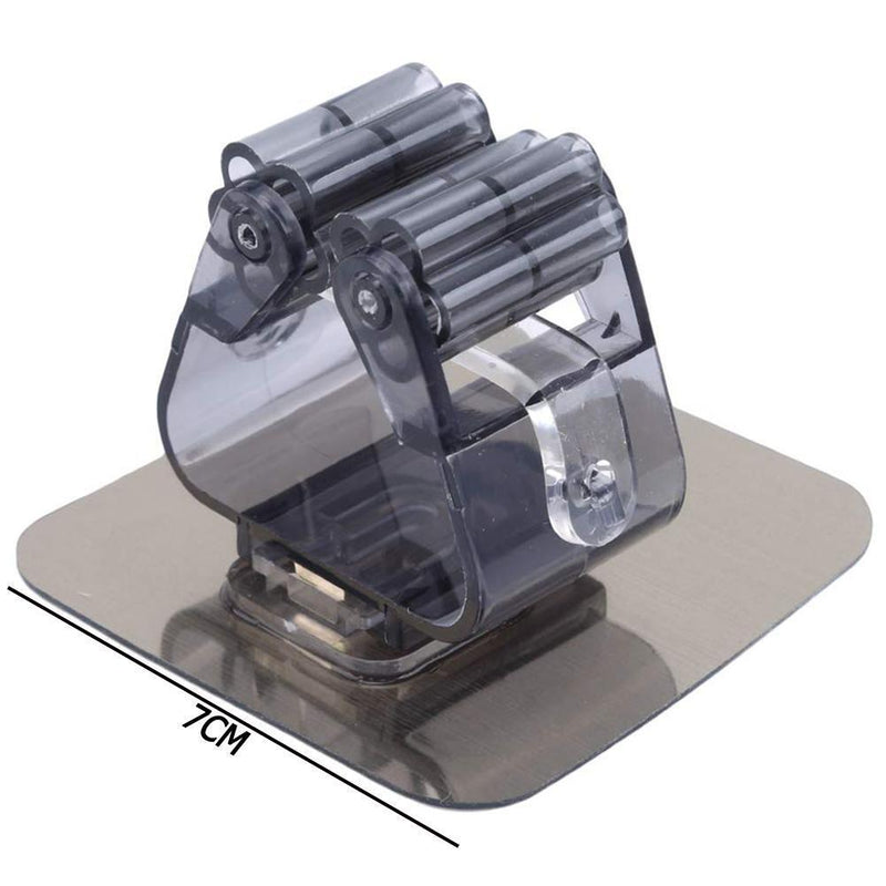 10pcs Wall Mounted Mop Holder Broom Brush Hanger Rack Organizer(Black)