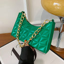 Women Zipper Lattice Crossbody Bag Female Solid Color Small Designer Clutch