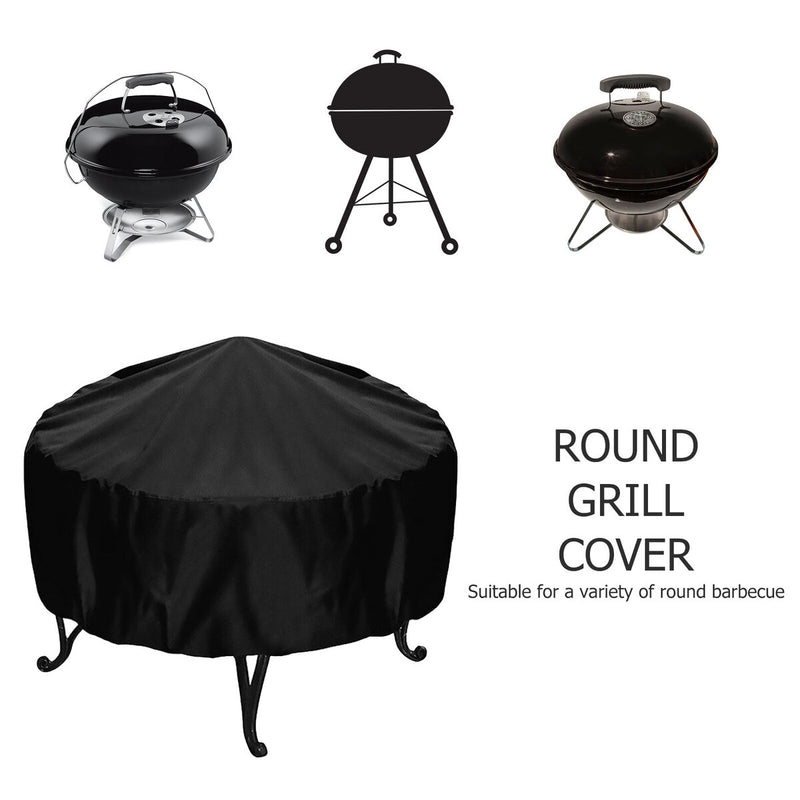 Round BBQ Grill Cover, Waterproof Barbecue Oven Protector (86 X 36cm) Newly