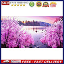Frameless Oil Paint By Numbers DIY Sea Flower Forest Picture Craft Kit for Ho
