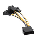 D-Port Computer CPU PC Case 3Pin Fan Cable 1 to 4 Ways Power Splitter (1pc)