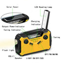 Flashlight Hand Crank 2500mAh Power Bank Solar Charging Emergency Radio
