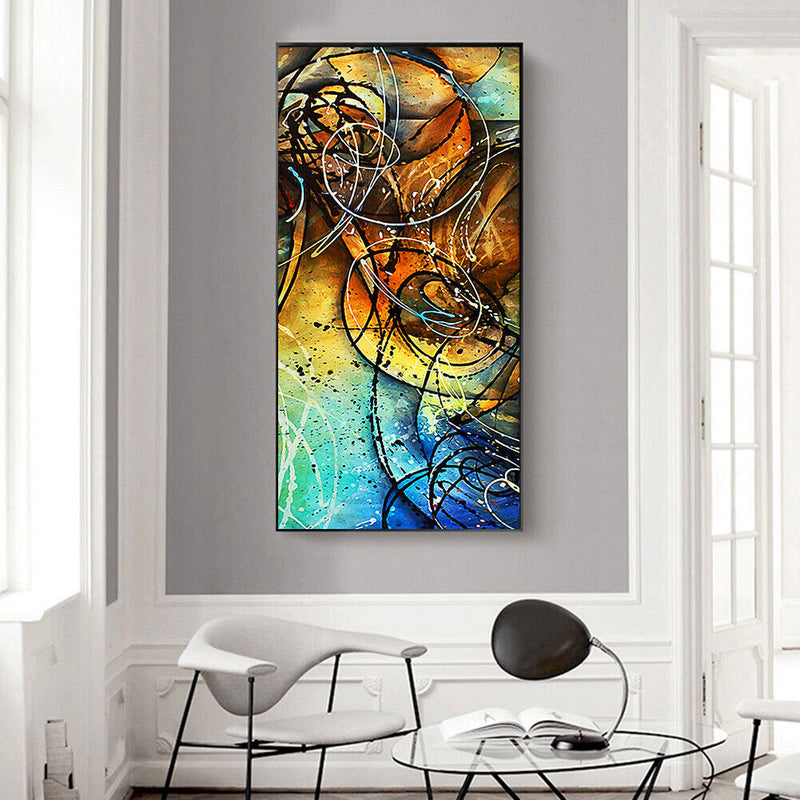 Abstract Line Oil Paint By Numbers Canvas DIY Picture Art Home Decoration Gif
