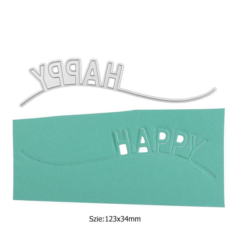 Metal Cutting Dies Stencil for DIY Scrapbooking Photo Album Happy Christmas