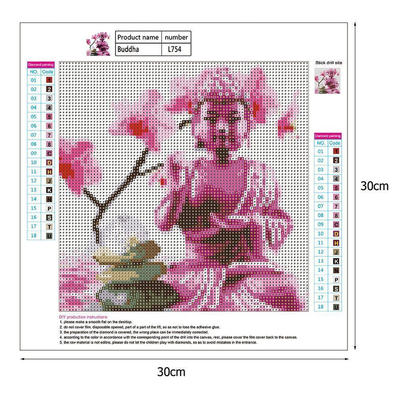 5D DIY Full Drill Diamond Painting Buddha Cross Stitch Embroidery Mosaic Newly