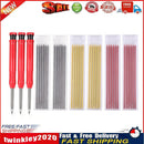 3pcs Carpenter Pencil Set 36 Refill Built-in Sharpener Long Nosed Scriber Newly