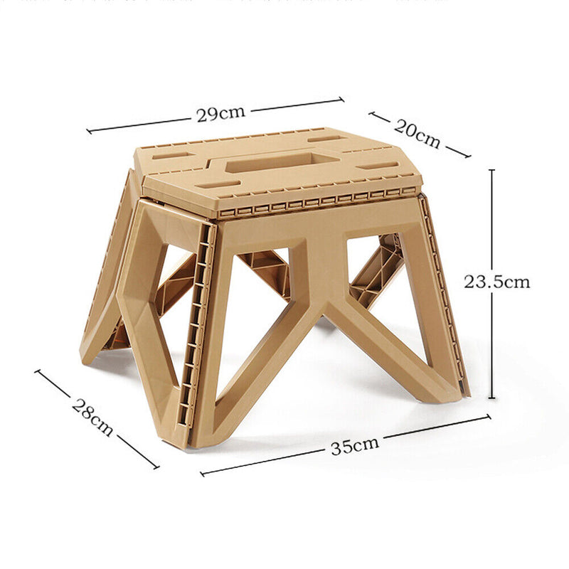 Outdoor Portable Folding Stool Camping Stools for Adults Children (Khaki) Newly