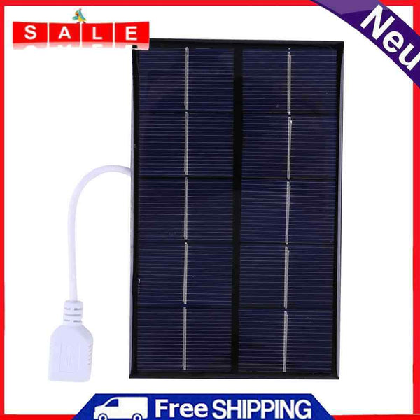 USB Solar Panel Outdoor 5W 5V Portable Polysilicon + Epoxy Travel Solar Charger