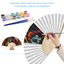 Butterfly Folding Fans DIY Painting By Numbers Fans Art Home Decor for Gifts