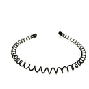 Fashion Wavy Headband Set Casual Headwear Sports Metal Hairband Black Head Hoop