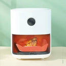 100pcs Air Fryer Paper Liner Mat Steamer Oven Baking Paper Tray (B White)