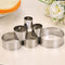 6pcs Stainless Steel Round Sugar Cutting Die Fondant Cake Mold Decor Tool