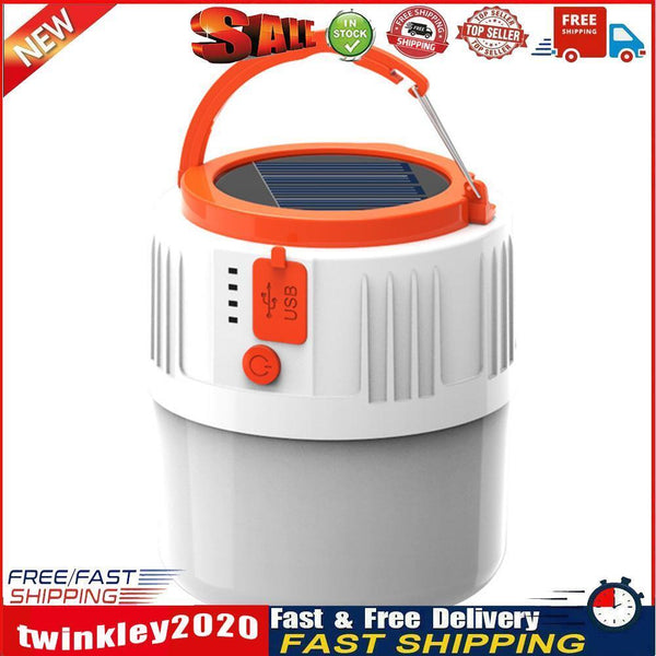 V65 Solar LED Camping Light USB Rechargeable Lantern Outdoor Tent Lamp (C) Newly