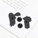Cartoon Dripping Oil Clothes Lapel Pin White Ghost Enamel Pins Badge Brooch